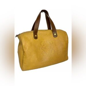 Loewe Tan Leather Bag with Gold Accents with pouch